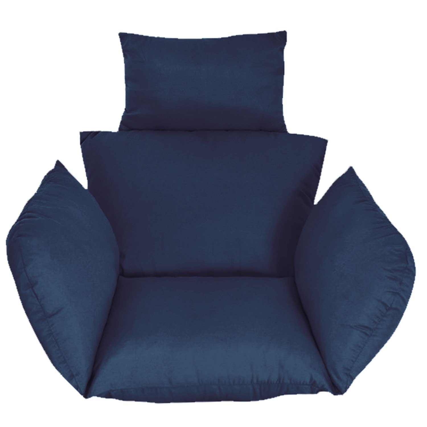 Blue Chair Cushion Replacement Basket Seat Cushion Pad with Headrest