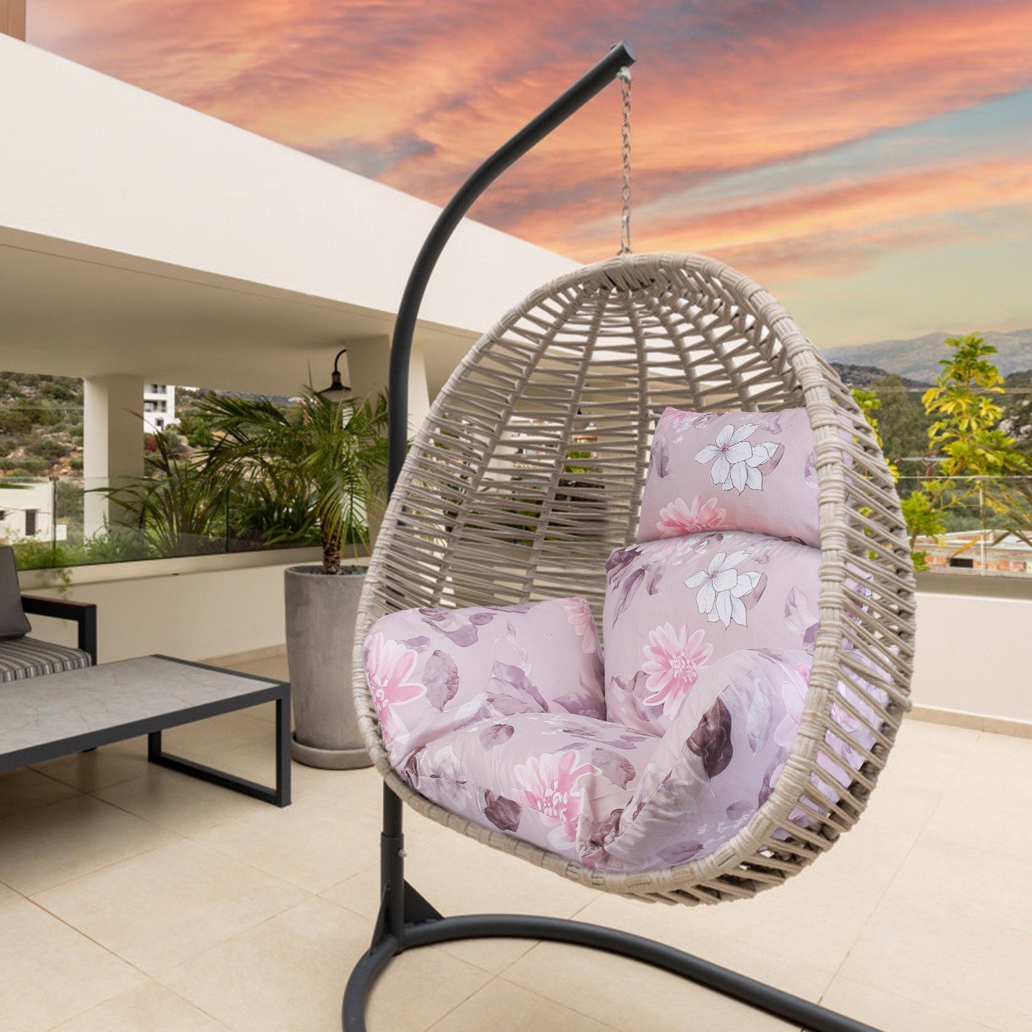 Egg Chair Cushion Removable Hammock Soft Chair Cushions Pad for Indoor/Outdoor - Image 4