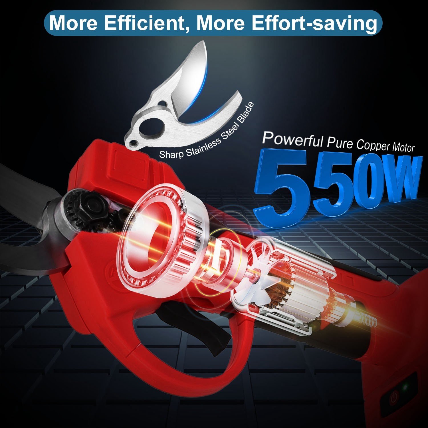 Cordless Pruning Shears 40mm 1.57" Electric Branch Scissors Tree Branch Cutter - Image 3