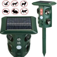 Solar Powered Ultrasonic Animal Repeller Motion Sensor Chaser