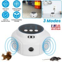 White 360°Ultrasonic Pest Squirrel Repeller Mouse Rat