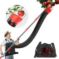 13.43FT Heavy Duty Fruit Picker Pole Tool with Basket Funnels Collection Bag