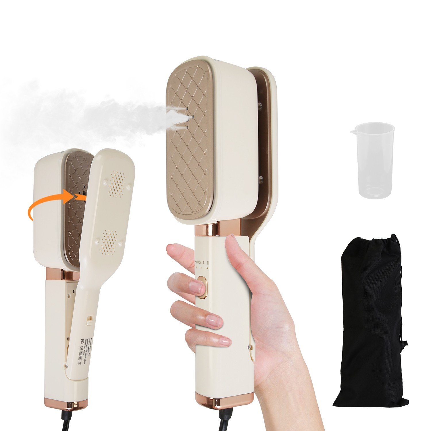 Travel Steamer for Clothes 1000W 3IN1 Steam & Iron & Press Deep Wrinkle Removal - Image 3
