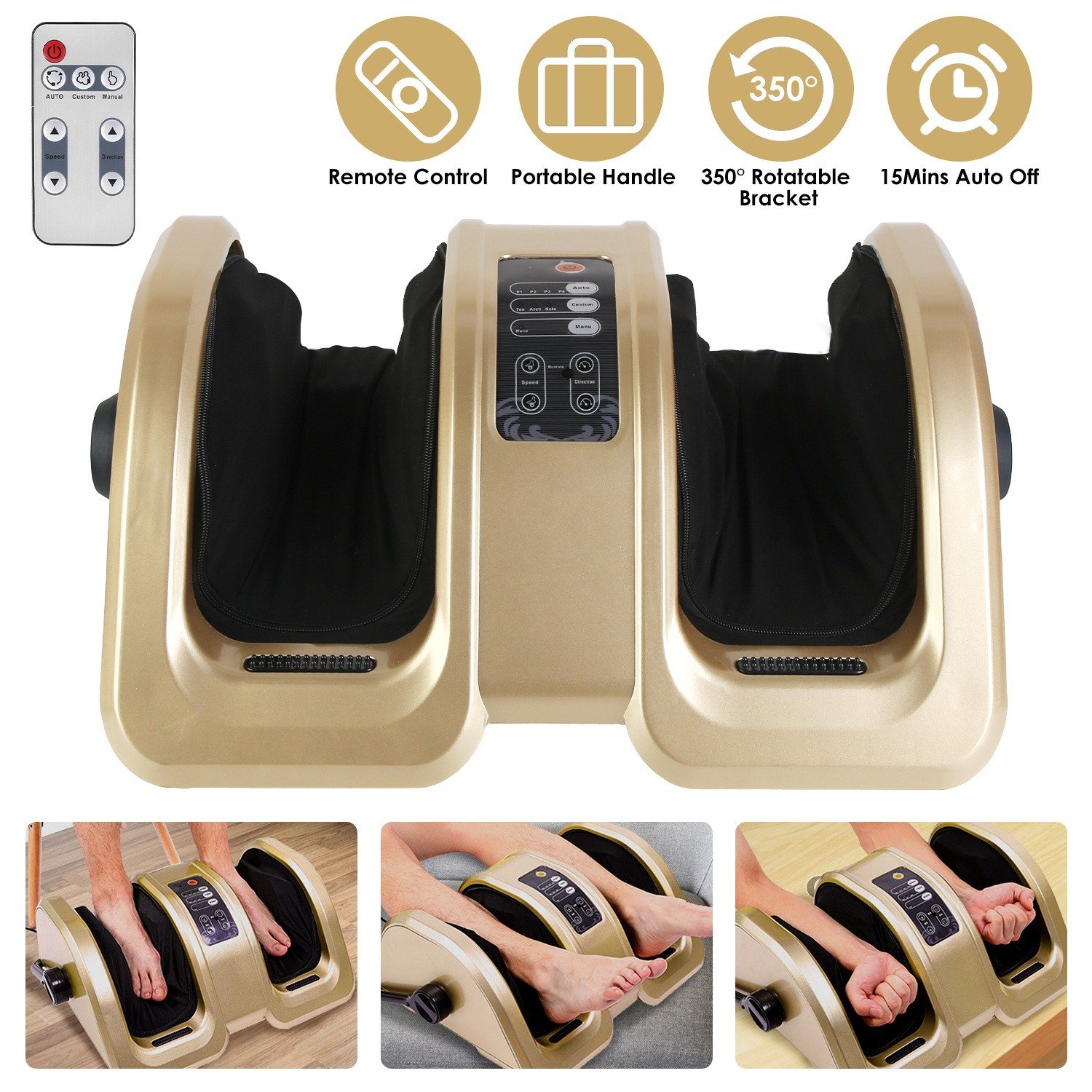 Shiatsu Foot Massager with Heat Feet Rolling Scraping Kneading Massage Machine - Image 2