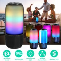 Portable Wireless Speaker with Color Changing Lights Stereo Radio Party TWS