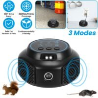 360°Ultrasonic Mice Repellent Indoor Rat Repeller Squirrel Rodent Chaser 3 Modes