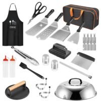 Heavy Duty Griddle Accessories Kit 31Pcs Flat Top Grill Tool Kit for