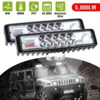 2X LED Work Lights 6 In 120W 12V Driving Strip Flood Beam light Bar SUV Offroad