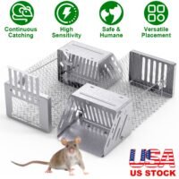 2 Packs Humane Mouse Trap Automatic Continuous Mouse Trap Rat Mice Catching Cage