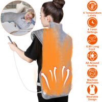 XL Electric Heating Warm Wrap for Neck Shoulder Back 6 Temp Auto Off