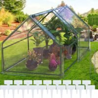 70*33*37" Portable Mini Greenhouse Outdoor Planter House w/ Roll-Up Zipper Doors