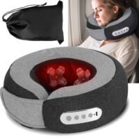 Neck Massager Shiatsu w/ Heat Electric Memory Foam Rechargeable Kneading Massage