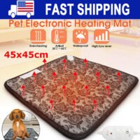 18 in x 18 in Dog Cat Electric Heating Bed Mat Pet Heat Pad Waterproof Safe Use