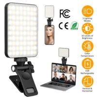 Rechargeable Selfie Light Clip On Light for Phone Laptop Adjustable Brightness