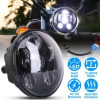 5.75" 5-3/4 LED Headlight Projector DRL Hi/Lo Beam fit For Harley Motorcycle