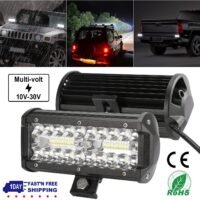 2PCS 7IN 1600W LED Work Light Bar Flood Spot Pod Offroad Fog Driving ATV Truck
