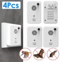 4 Pack Ultrasonic Bat Repellent Plug In Indoor Bats Birds Mice Device