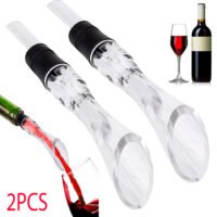 2 Packs Aerating Pourer Decanter Red Wine Bottle Travel Quick Air Aerator Box