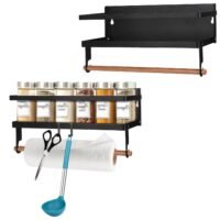 2 Pack Magnetic Spice Rack for Refrigerator Kitchen Storage Organizer Shelf