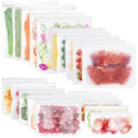 20PACKS Food Storage Bags 5 Sandwich Snack Gallon Quart Bag Reusable Lunch Bag