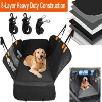 8-Layer Heavy Duty Dog Car Seat Cover for Back Seat Waterproof Hammock Nonslip