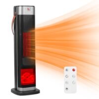 Space Heater with 3D Oscillating 1500W Electric Ceramic Tower Heater + Remote