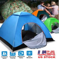 4 Person Pop Up Camping Tent Waterproof Automatic Instant Setup Family Tents