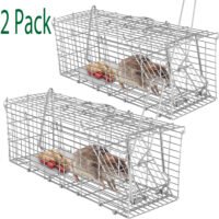 2 Pack Galvanized Iron Mouse Rat Trap Rodent Trap Live Control Catch Mice Cage