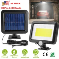 Solar 100LED Motion Sensor Light Home Garden Outdoor Wall Lamp Lamp
